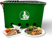 Griglia da Barbecue Portatile - Facile da Trasportare - BBQ Leggero - Mini Barbecue Quadrato - 25 cm x 43 cm x 26 cm.