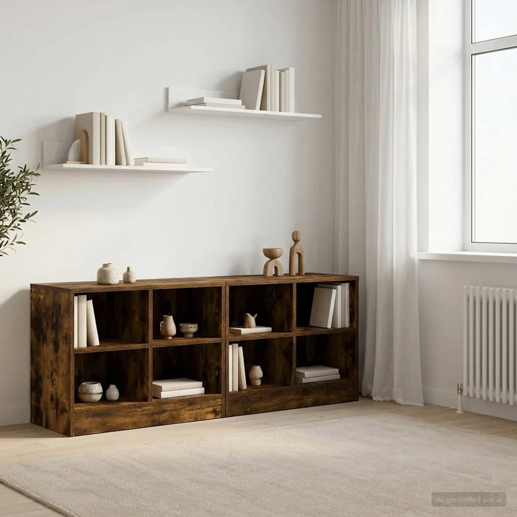 Armadietto per letto 2 pz Rovere Fumo 66 x 33 x 48 cm CFW9614349