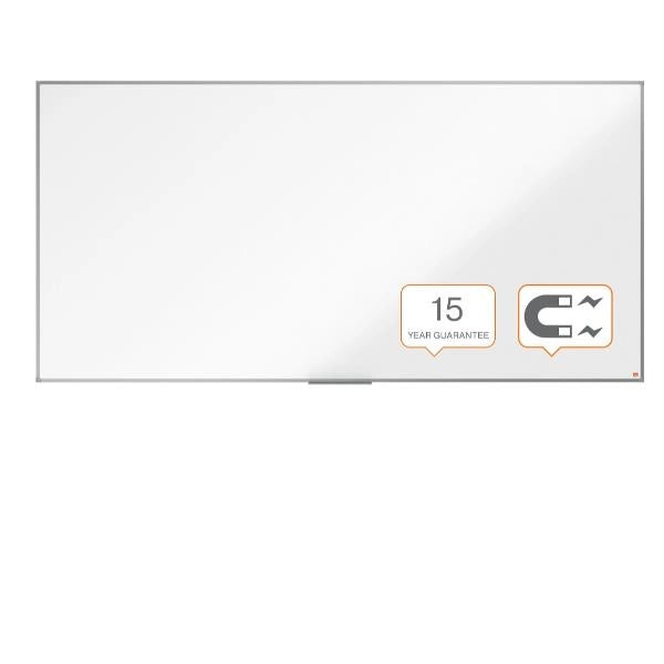 Nobo lavagna bianca magnetica in acciaio basic 2400x1200 con bordo basico - 1905214