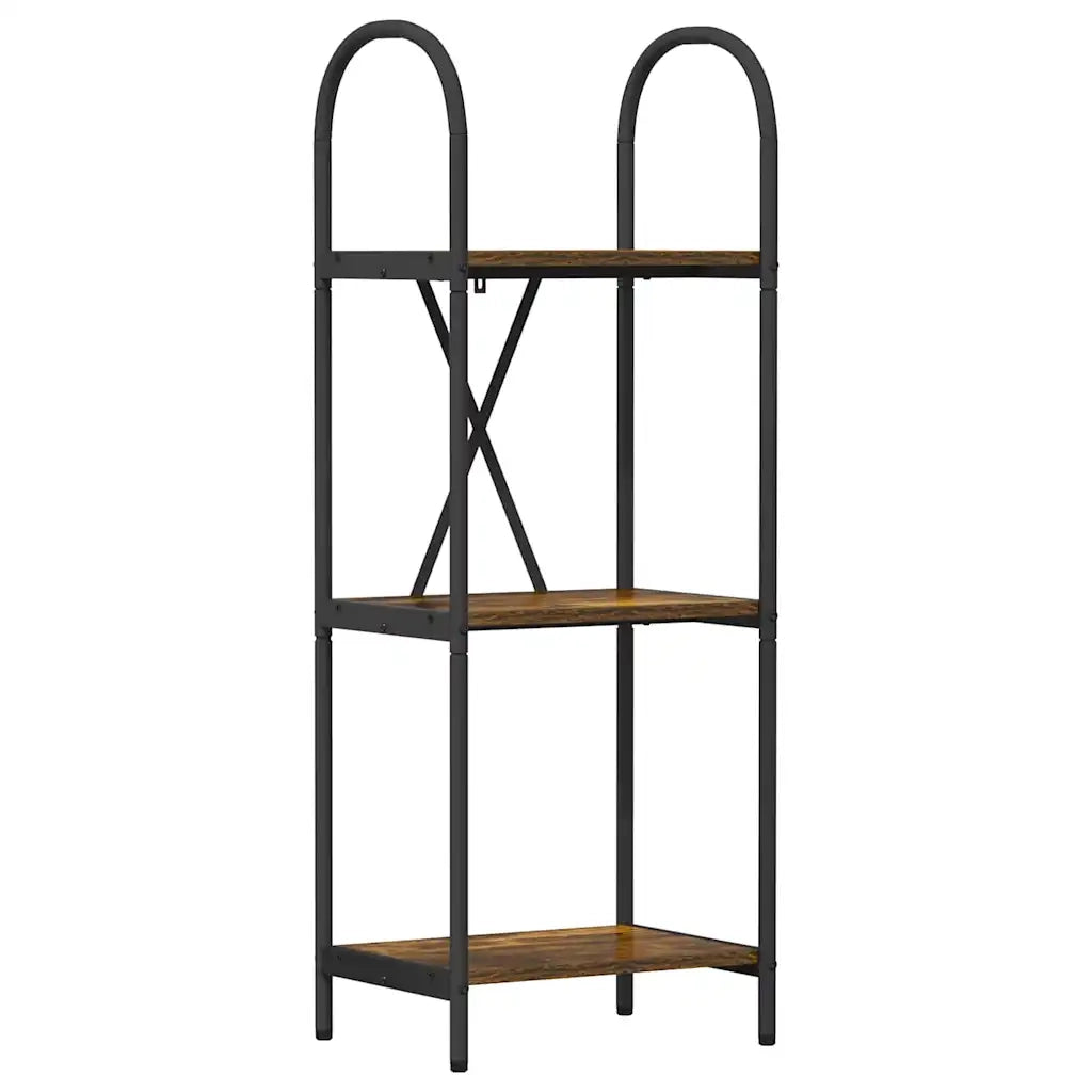 Libreria-Scaffale per Libri-Mobile di Stoccaggio Rovere fum¨¦ 40 x 30 x 109 cm Legno multistrato 690992