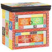vidaXL Armadio da Notte con cassetto Multicolore 40 x 30 x 40 cm