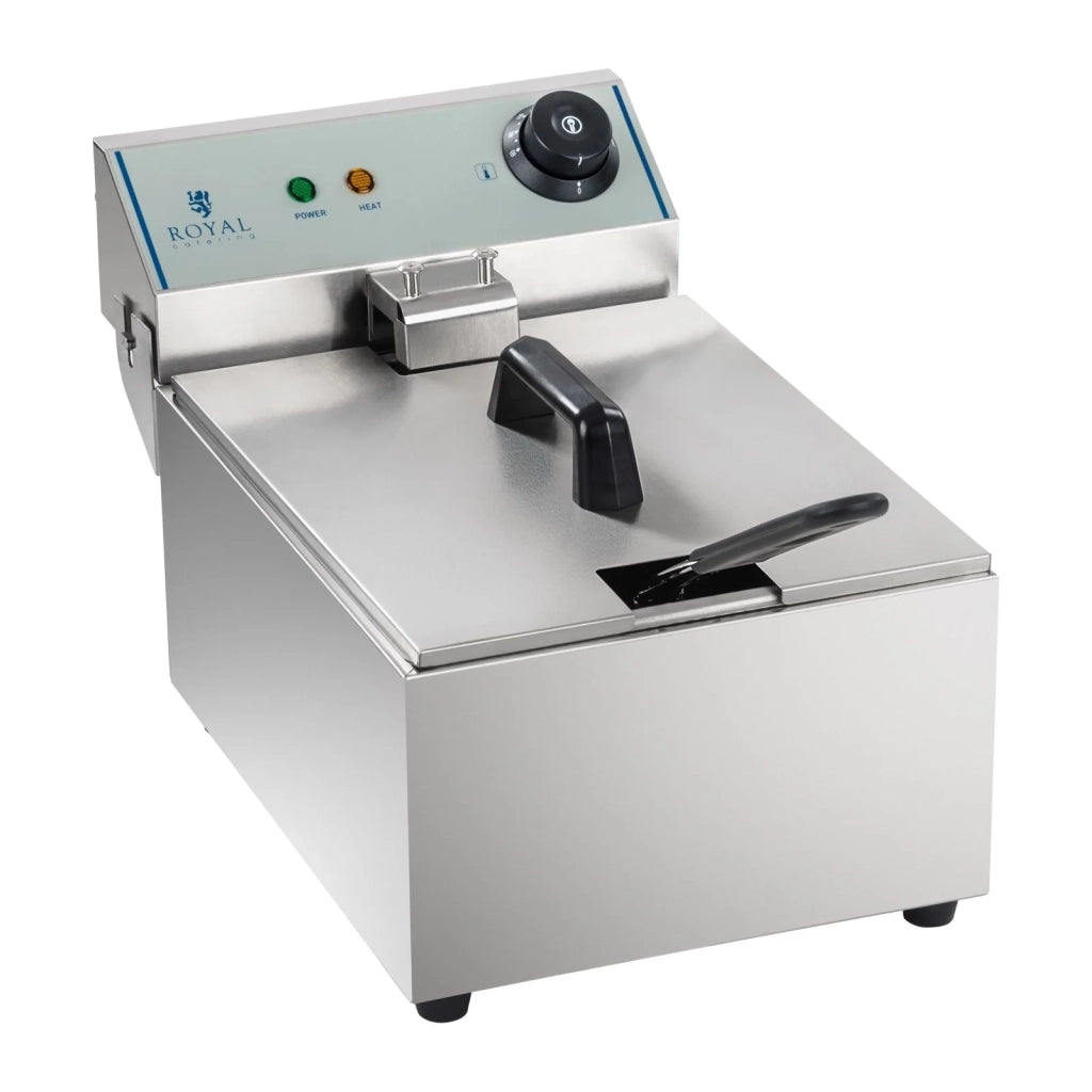 Friggitrice in acciaio inox 1 vasca da 10 litri vasca professionale estraibile 3614005