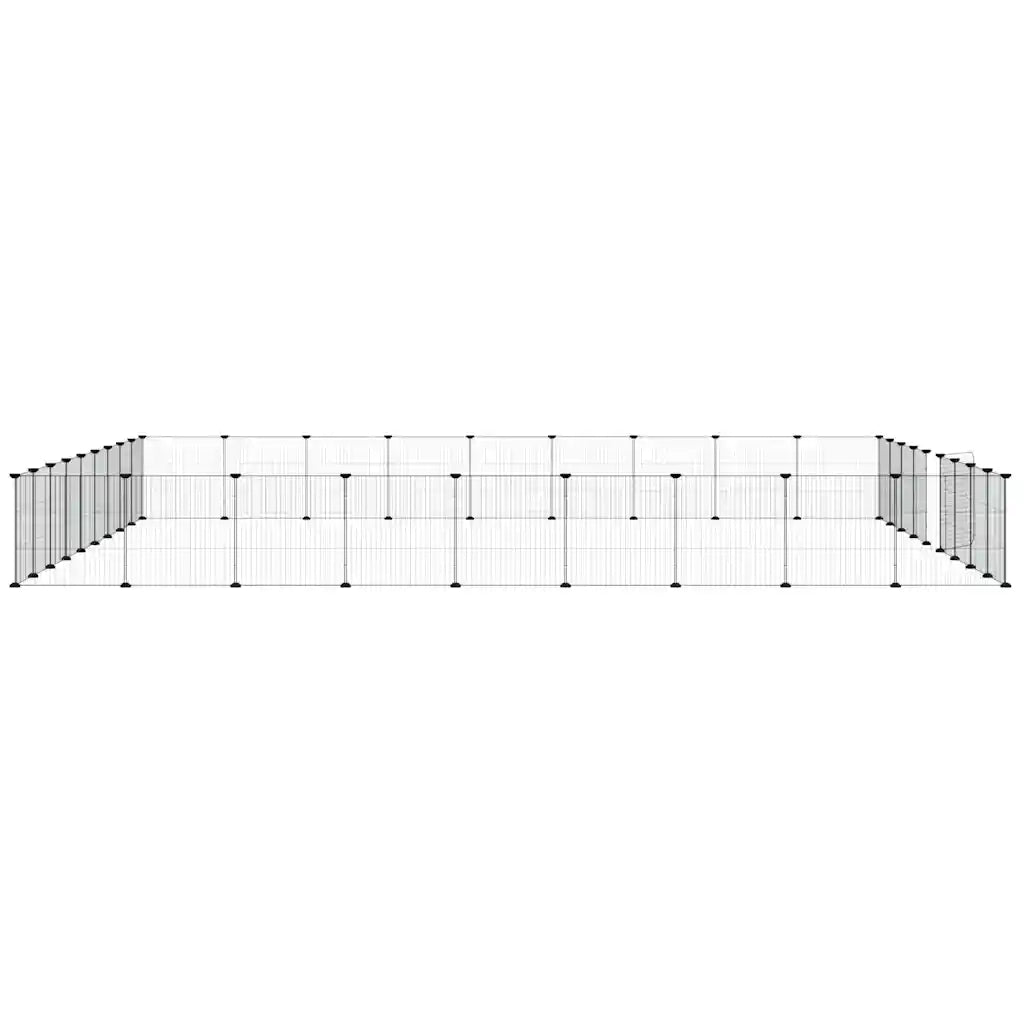 Gabbia per Animali 36 Pannelli con Porta Nera 35x35 cm Acciaio 3114027