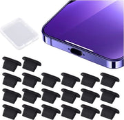 20 pezzi di presine in tessuto - presine per smartphone con porta di ricarica in silicone - scatola trasparente di conservazione - impermeabili a polvere e acqua.