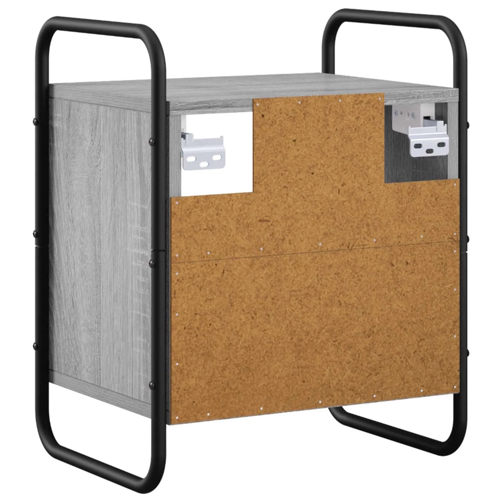 Mobiletto da Letto Appeso Sonoma grigio 40 x 30 x 50 cm 8013560