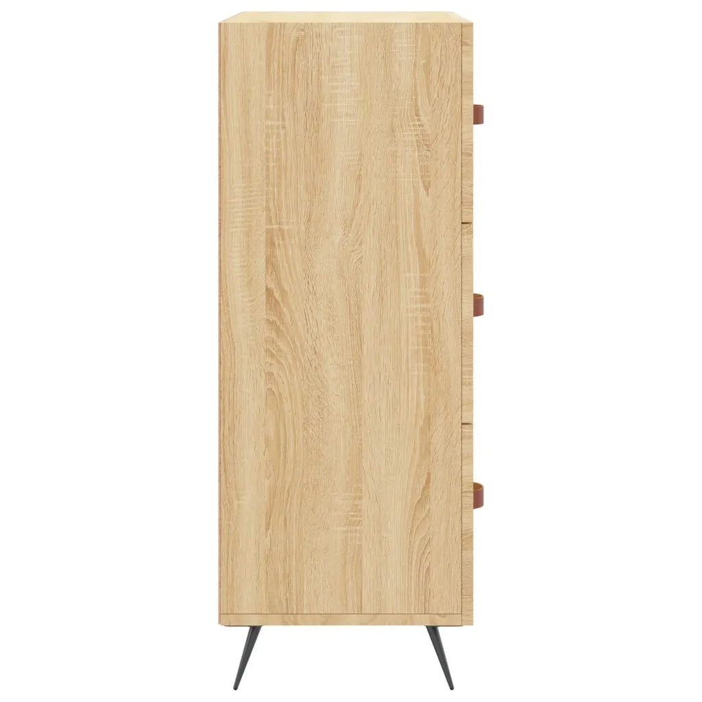 vidaXL Cassettiera Rovere Sonoma 69,5x34x90 cm in Legno Multistrato