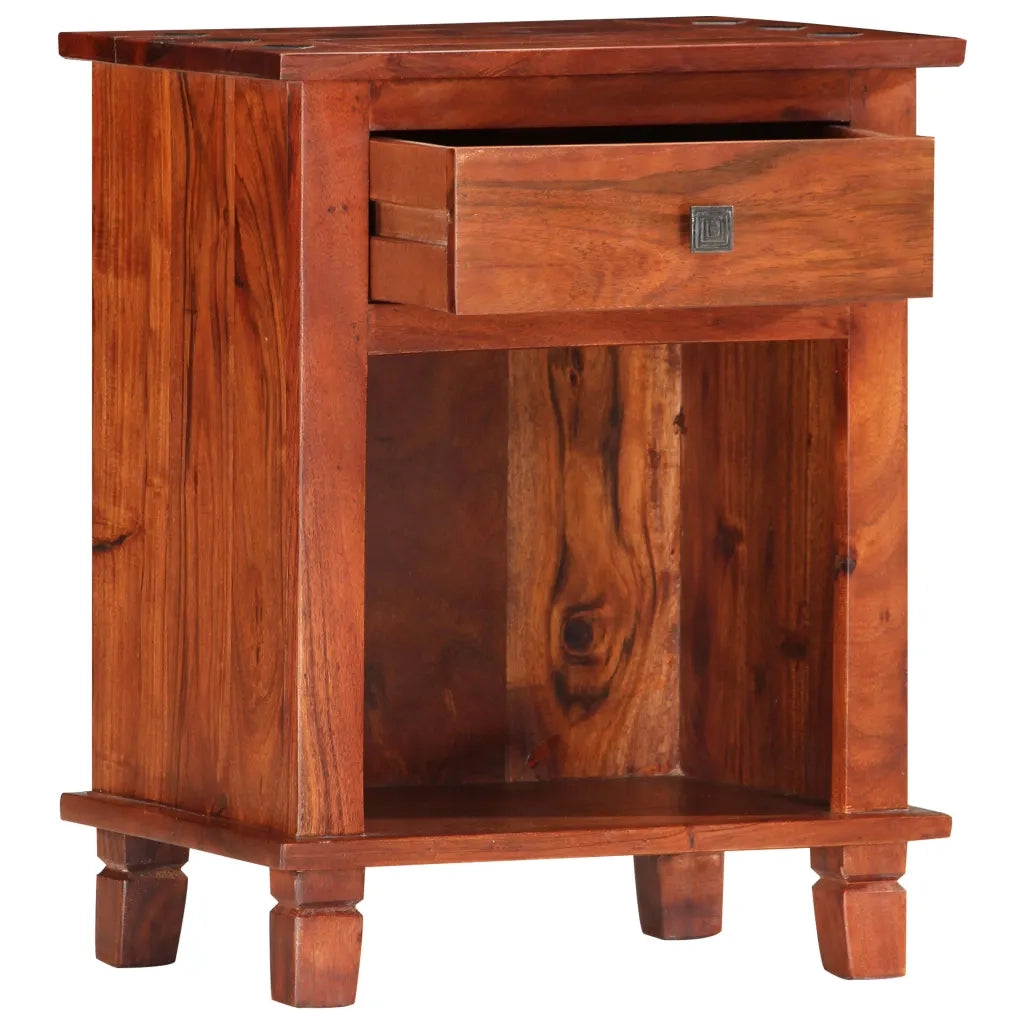 Comodino 40x30x50 cm in Legno Massello di Acacia 286265