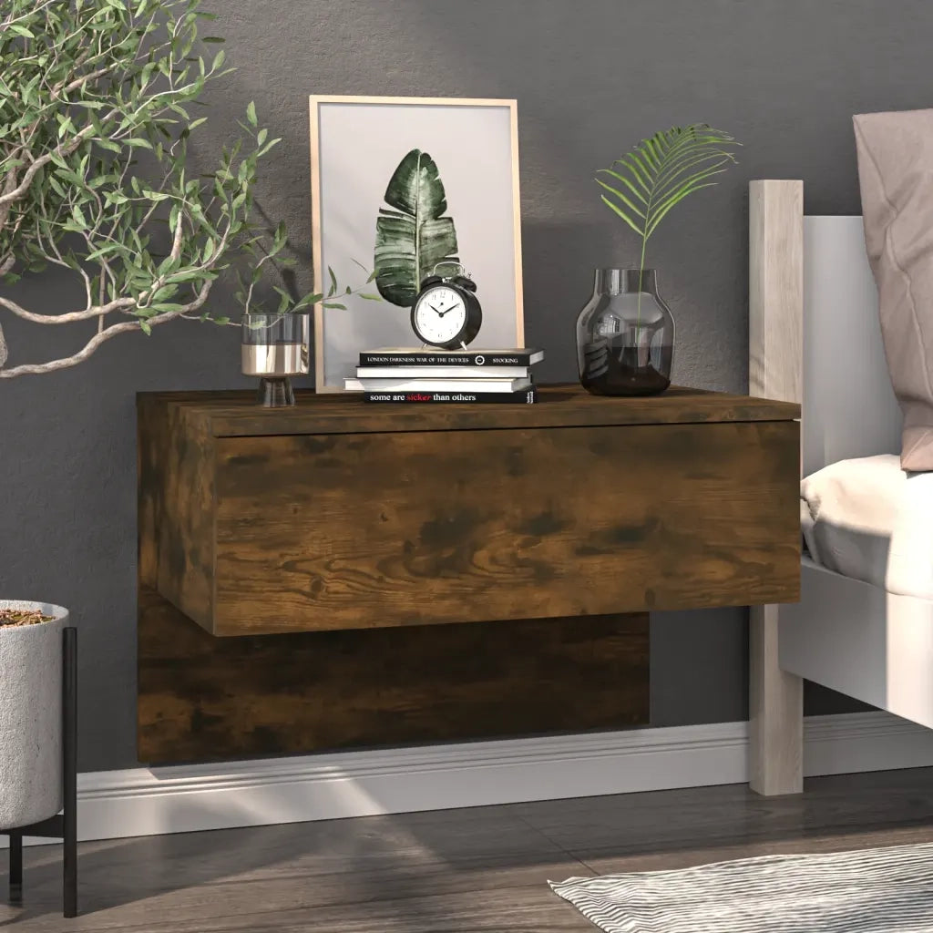 Comodini a Muro 2 pz Rovere Fumo cod mxl 31132
