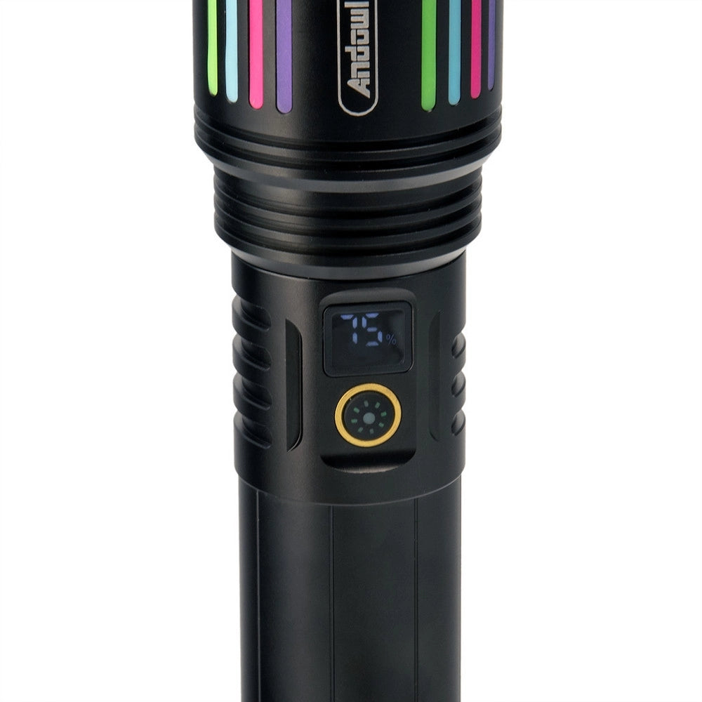 Trade Shop - Torcia Elettrica Led Ricaricabile Portatile Potente Con Stoppino Laser Bianco Q-st69 -
