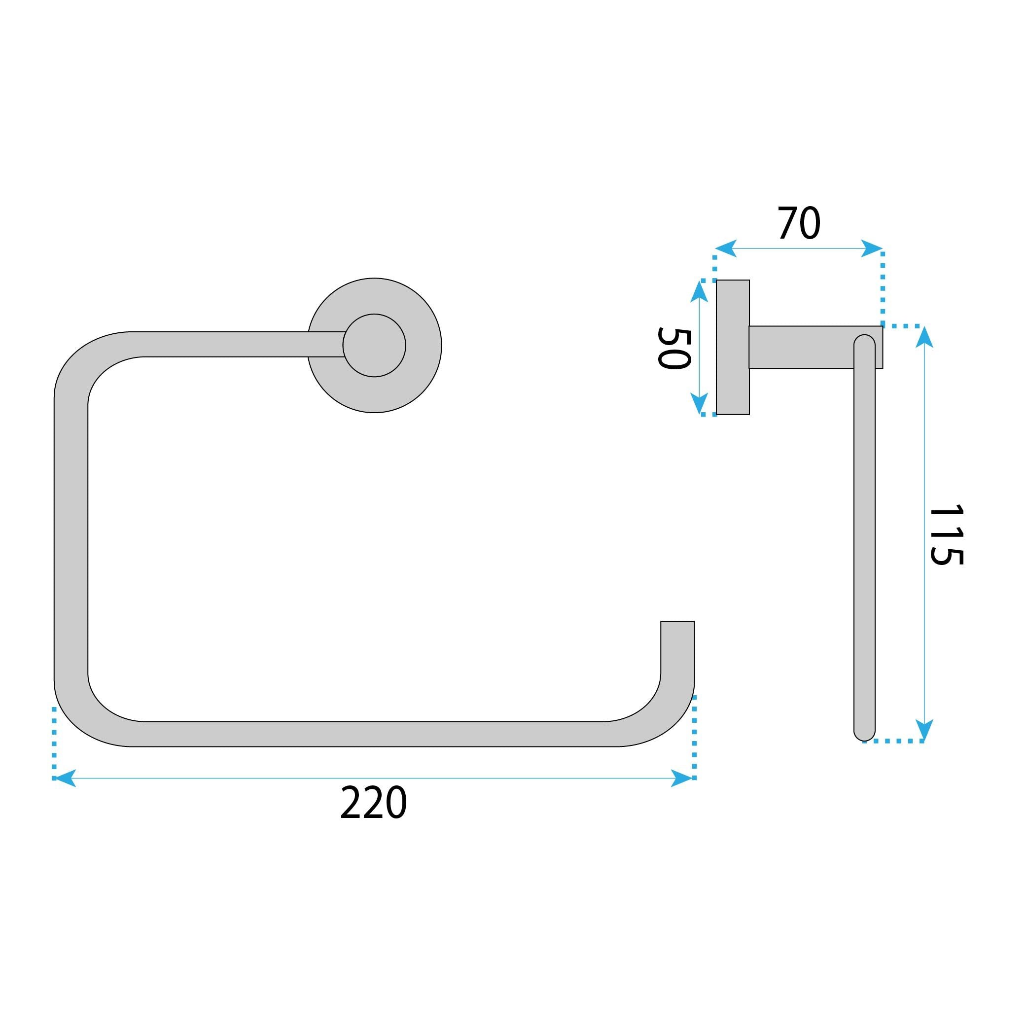 Portasciugamano Da Bagno 5610 Leo Chrome
