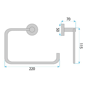 Portasciugamano Da Bagno 5610 Leo Chrome