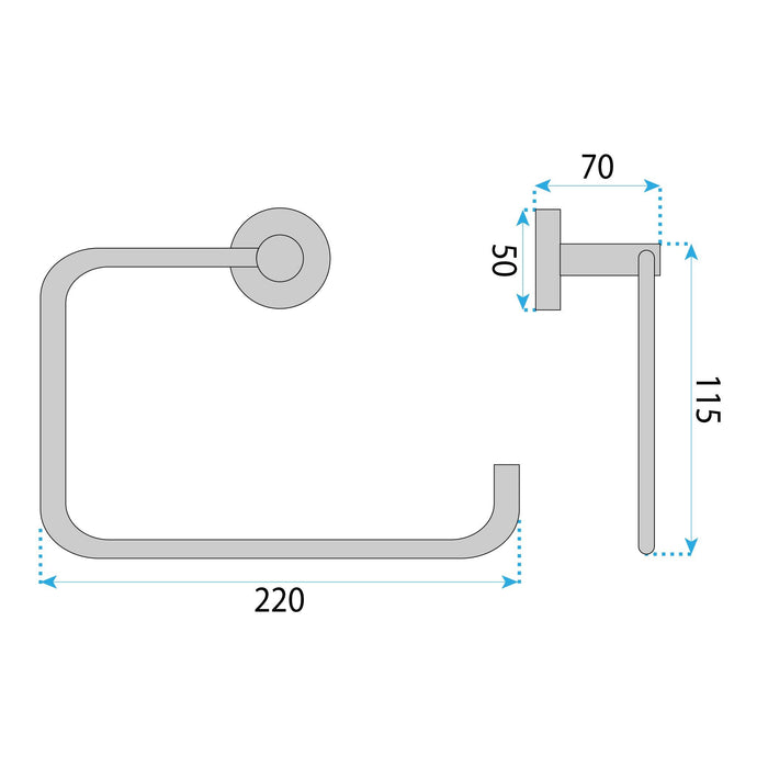 Portasciugamano Da Bagno 5610 Leo Chrome