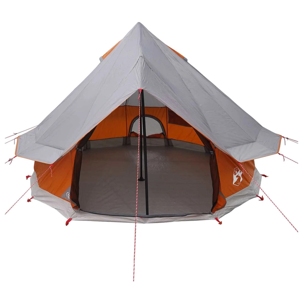 Tenda Tipi Grigio e arancione 250 x 250 cm Poliestere e Acciaio 42028721