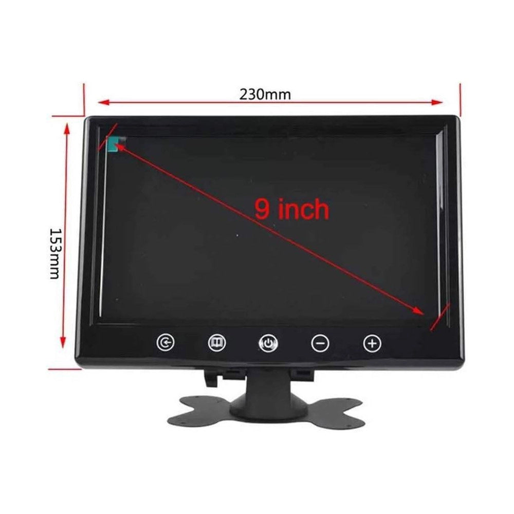 Trade Shop - Monitor Per Videosorveglianza Telecamera Auto Lcd 9 Pollici 12v Maxtech Lcd-9" -