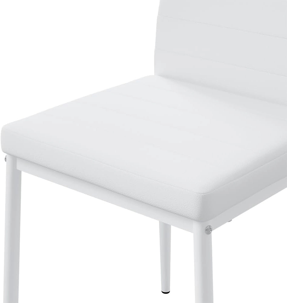 Sedia da sala da pranzo Grand, Bianco, 42.5 x 48 cm Set di 6, per l’utilizzo come set da pranzo in cucina o sala da pranzo