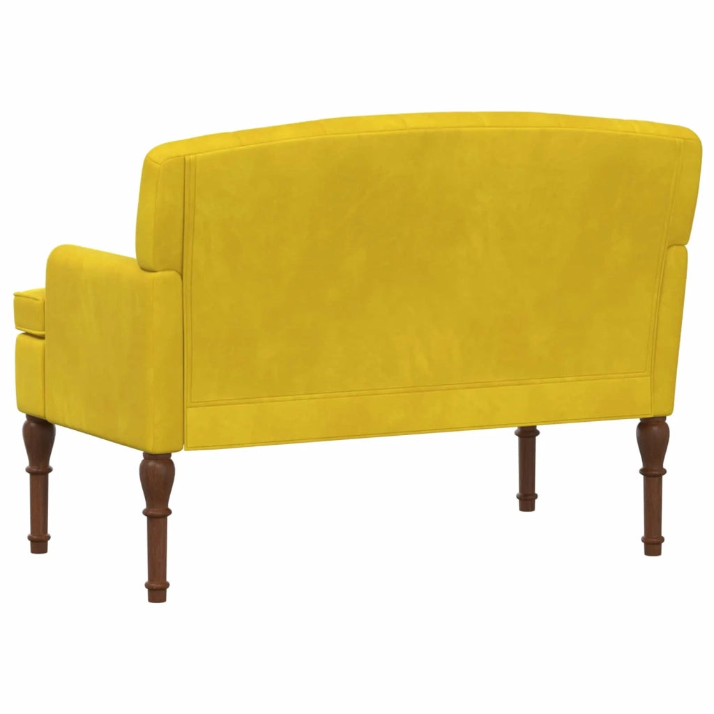 Loveseat con bottoni imbottiti Giallo Chiaro 111 x 65 x 79 cm 42041850
