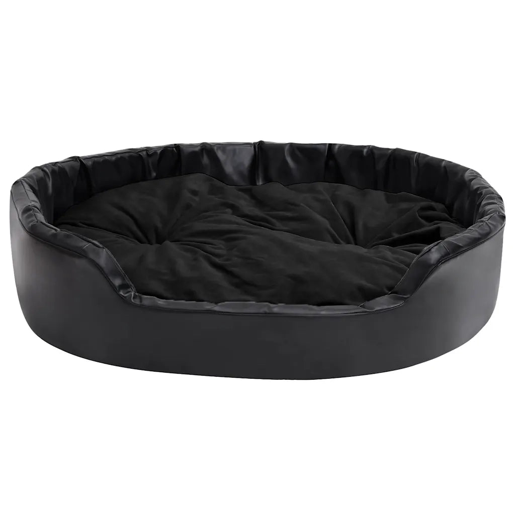 Lettino per Cani Nero 99x89x21 cm in Peluche e Similpelle CFW9666596