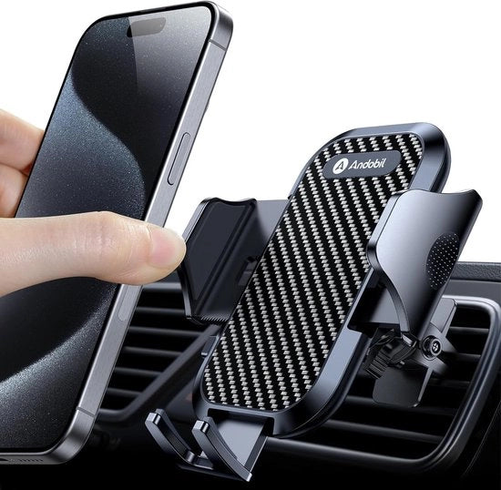 Ventilazione Auto Portatile per Smartphone - Aggiornamento 2023 Clip di Ventilazione - Supporto Auto per Smartphone 360° Girevole - Compatibile con iPhone 14 13 11 12 Pro Max Samsung S23 Ultra S22 Xiaomi