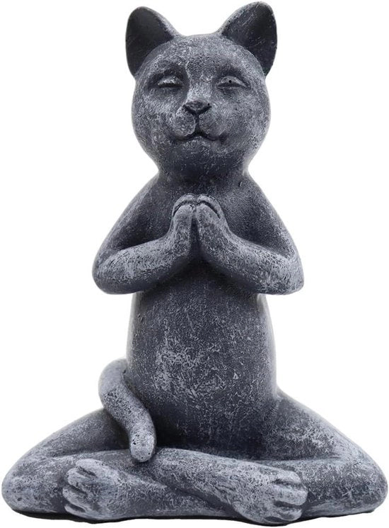 Statua di Yoga in Hars con Tema Buddha con Illuminazione Verde per Decorazione Interna e Esterna