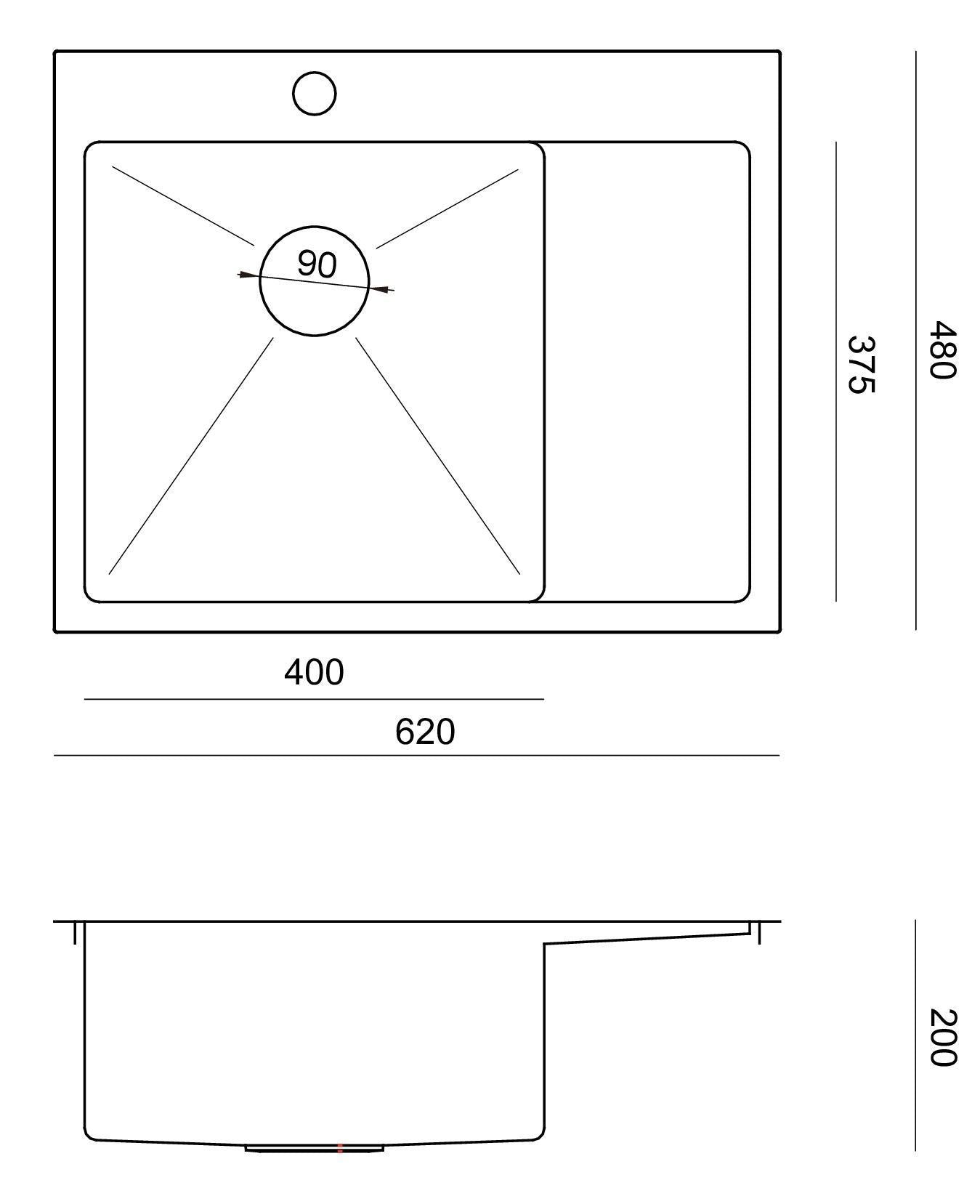 Lavello In Acciaio Russel 116 Copper