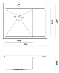 Lavello In Acciaio Russel 116 Copper