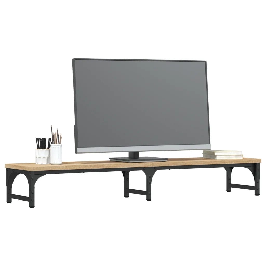 vidaXL Supporto Monitor Rovere Sonoma 105x23x15,5 cm Legno Multistrato