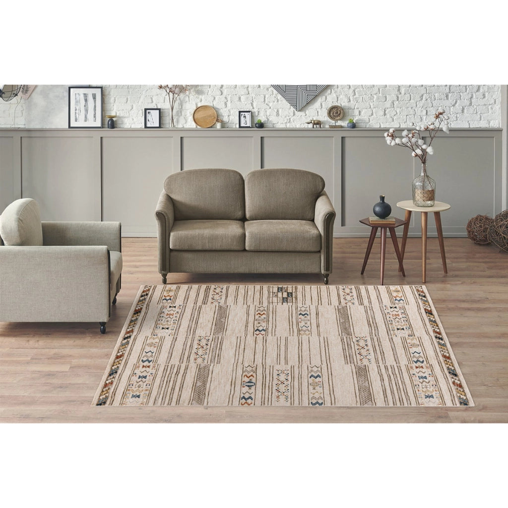 Tappeto di Design Jaka 100 in Poliestere Multicolore