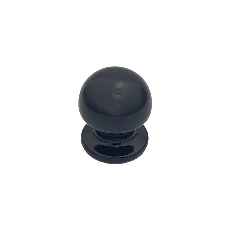 Pomolo fisso per porta SAGUATTI 869/50QB in alluminio nero lucido