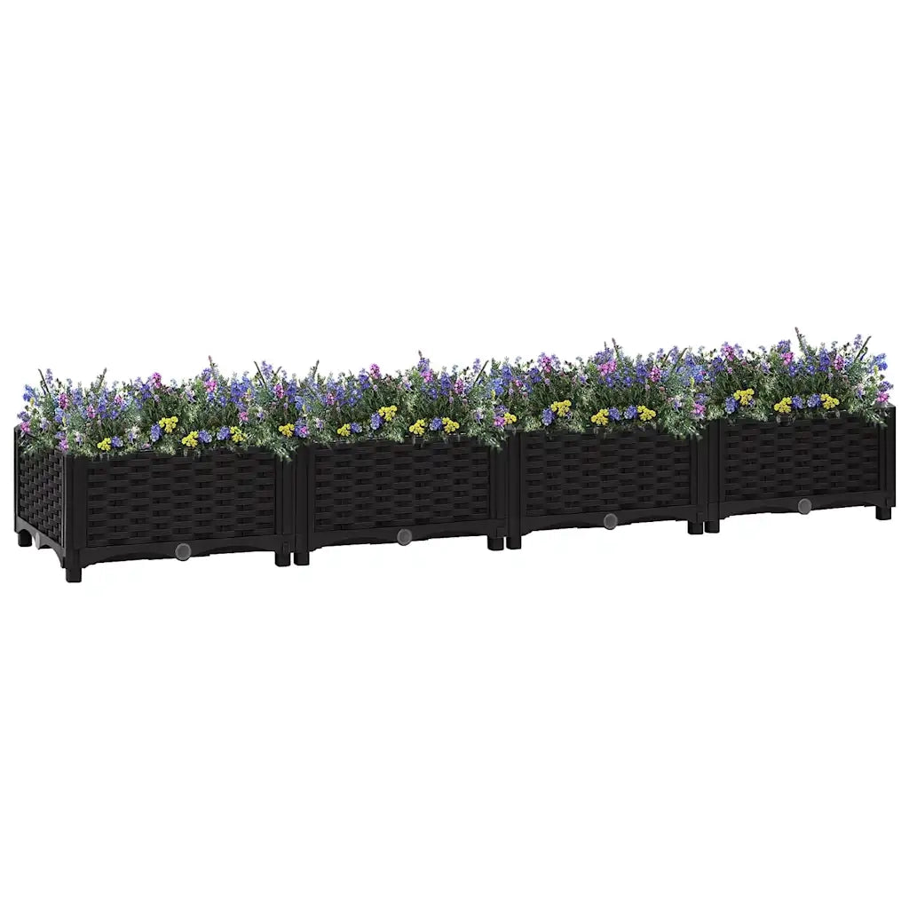 Fioriera | Cassetta per fiori | Vaso Rialzata 160x40x23 cm in Polipropilene