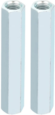 Zeskantmoer M8 66 - 2 Stuks - Acciaio di Carbonio - Gialleggiato - Bave per Connettore - Vite da Valsoldo - Facile da Vitiare - Coppia di Mozzo