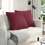Cuscini da Divano 2 pcs Rosso Vino 80 x 80 cm Tessuto