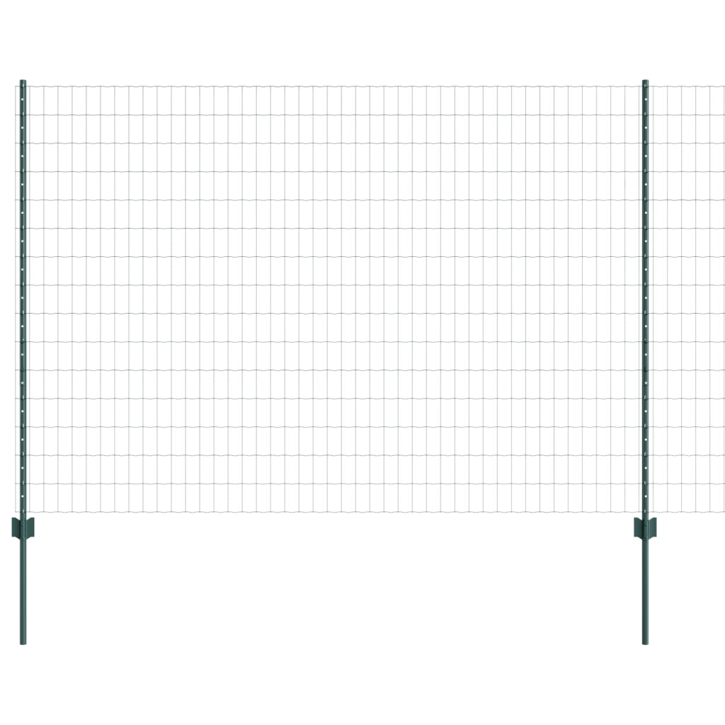 Recinzione Euro con 5 Post U Verde 1.6x10 m Acciaio