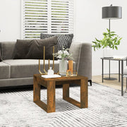 Tavolino-Tavolino da soggiorno-Tavolo Rovere Fumo 50x50x35 cm in Legno Multistrato