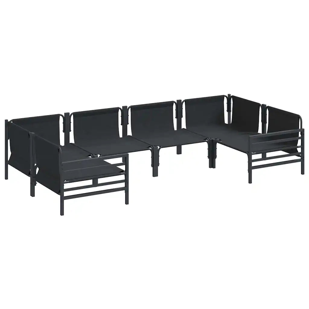 vidaXL Set Divano da Giardino 6 pcs Antracite Acciaio