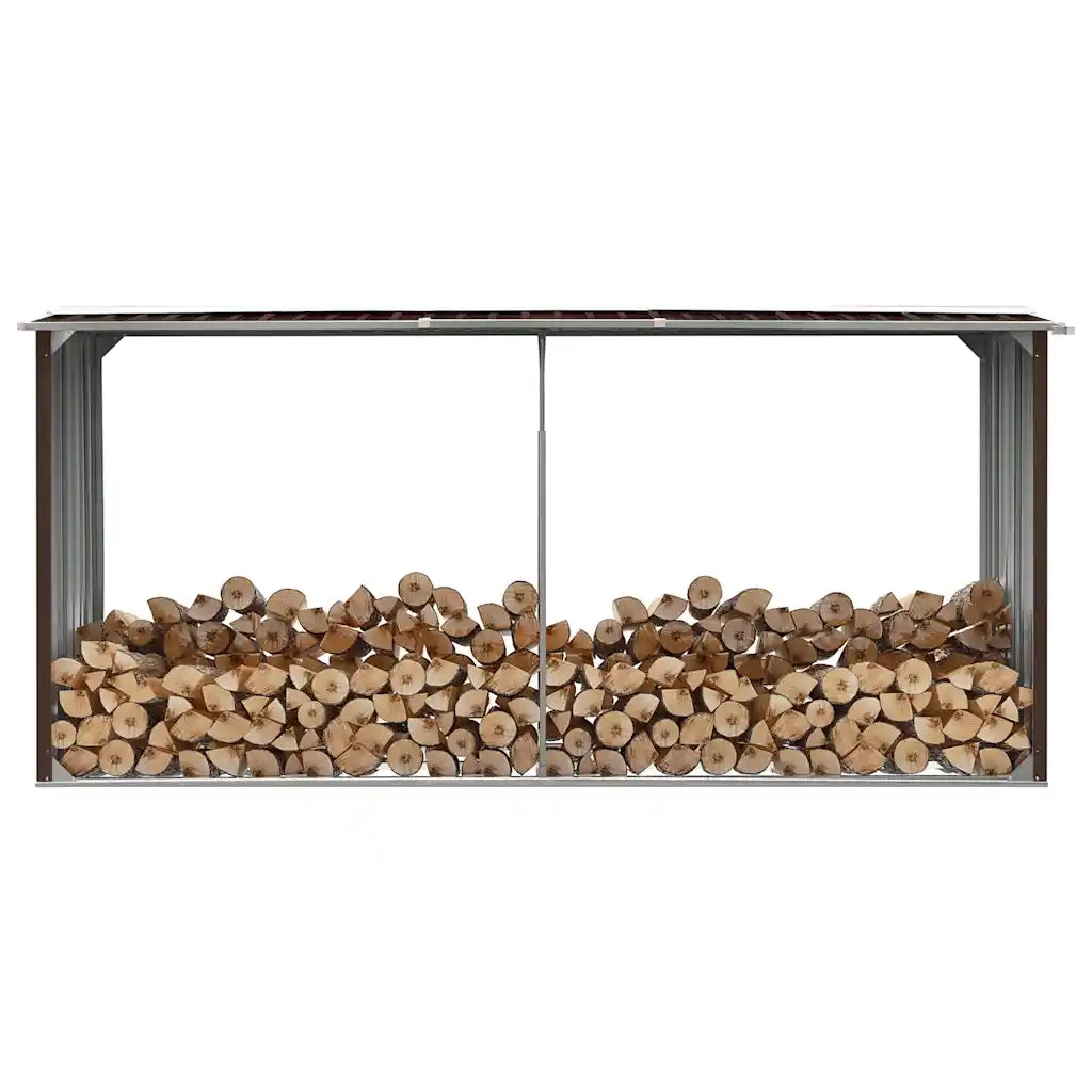 Capannone da Giardino in Acciaio Zincato 330x92x153cm Marrone cod mxl 60299