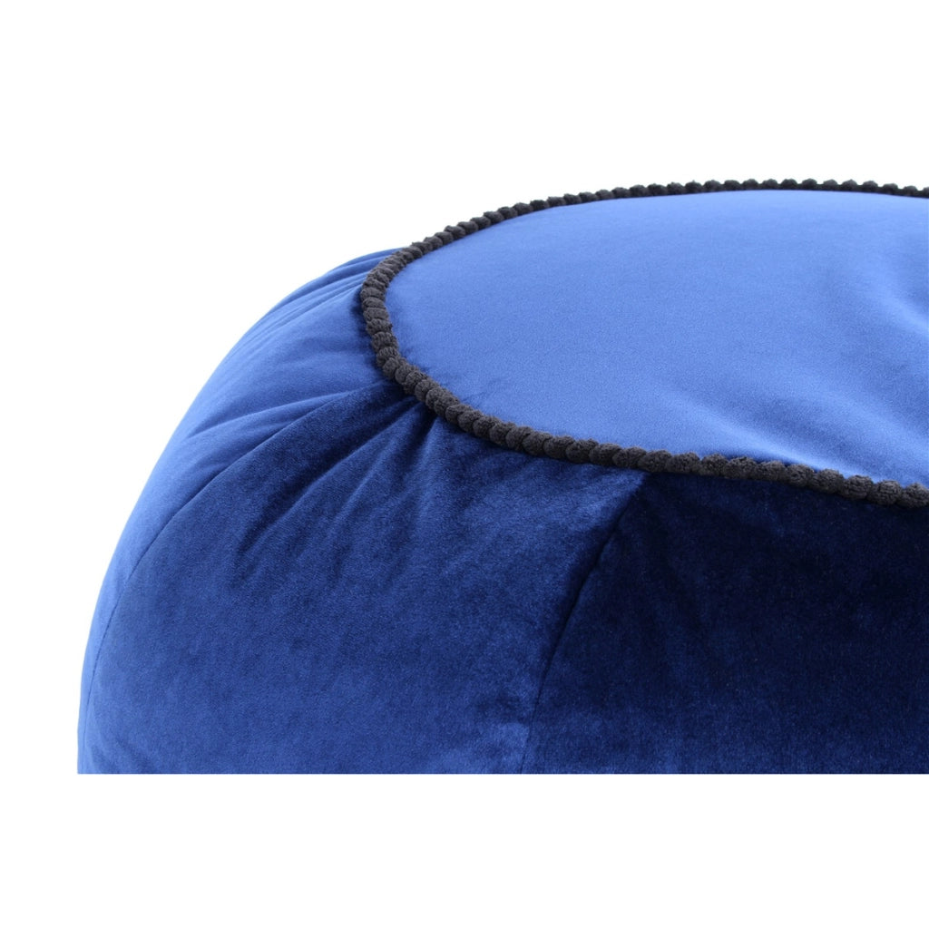 Pouf Taj Mahal in velluto blu