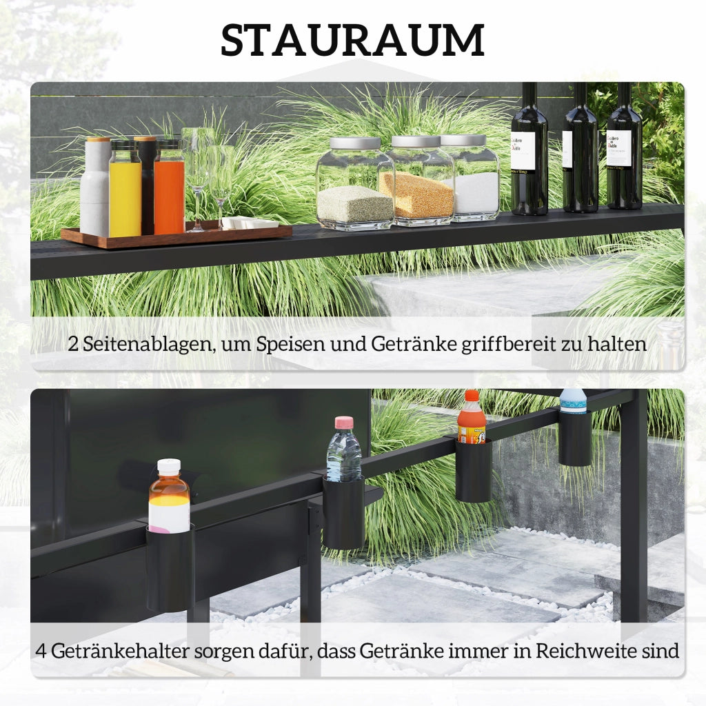 Gazebo da giardino ¨C Zephmum ¨C Grigio antracite 250x160x250 cm