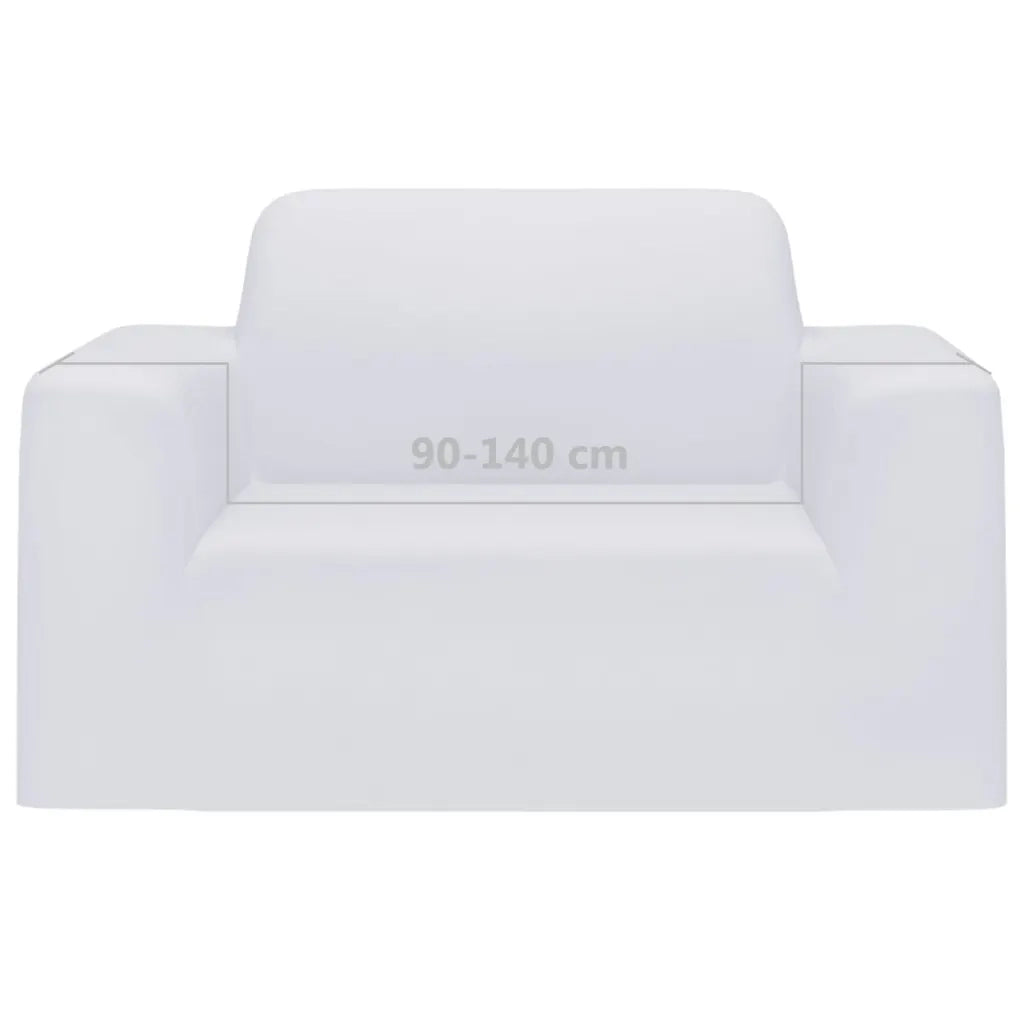 Fodera Elasticizzata per Divano in Jersey di Poliestere Bianco CFW8794007