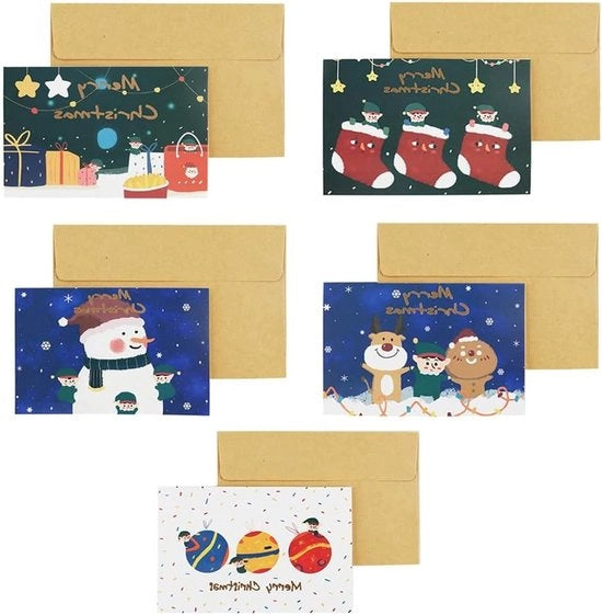 Diverse modelli di cartoncini di Natale, carte piegate per Natale - modelli unici e cool per ogni persona amata, perfetti per l'invio di auguri di Natale.
