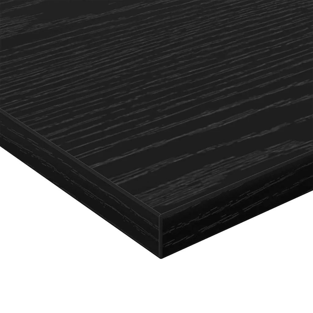 vidaXL Scaffale 4 pcs Nero 60 x 30 x 1.5 cm Legno multistrato