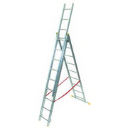 Scala Trasformabile in Alluminio a Tre Rampe 9+9+9 Gradini EN 131 Easy Three