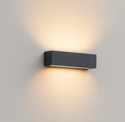 Applique grigio antracite a LED da Esterno IP65 Biemissione 14W con Selettore Colore, 1100 Lumen, Luce Calda Naturale Fredda, Alluminio, per Facciata