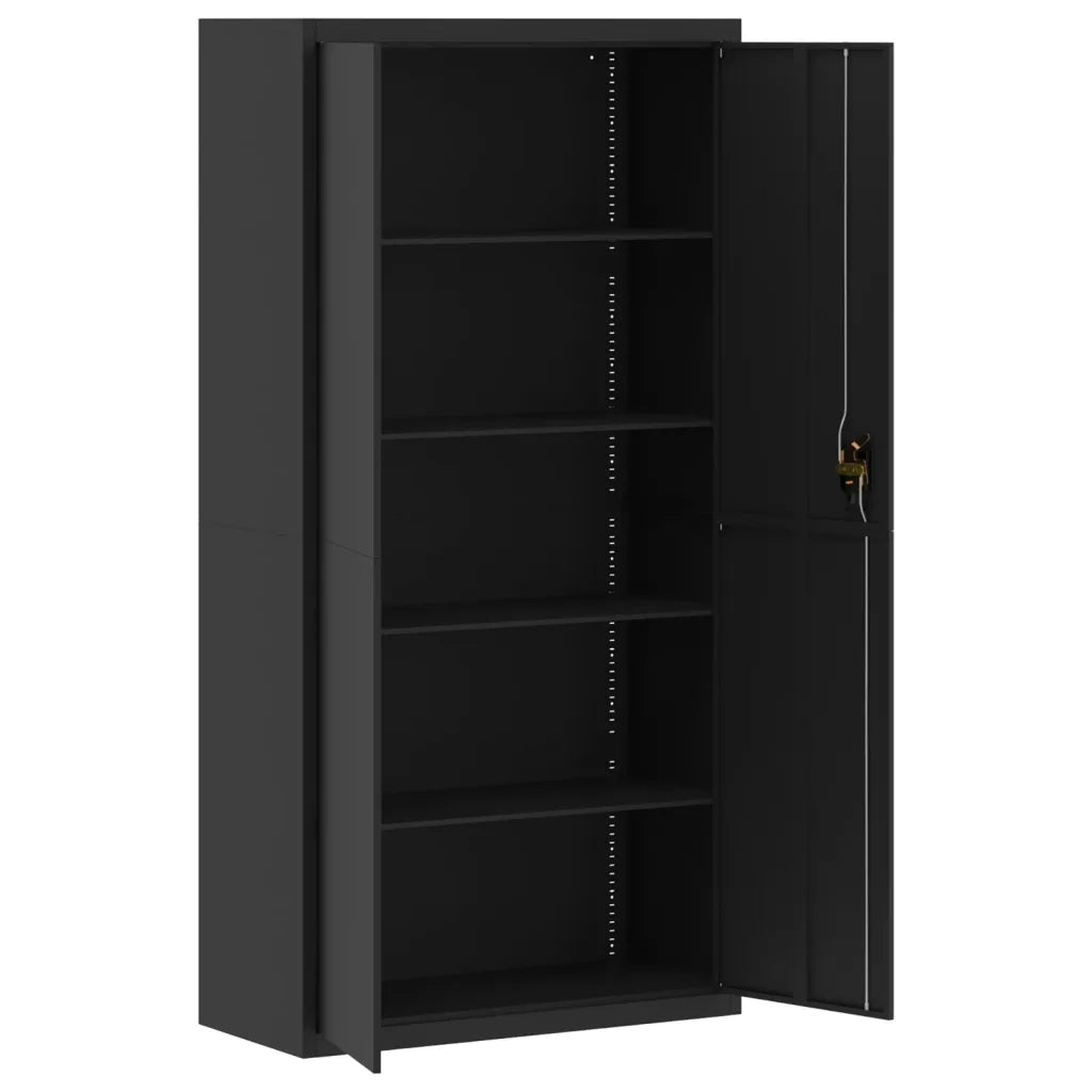 vidaXL Armadio Classificatore Nero 90x40x220 cm in Acciaio