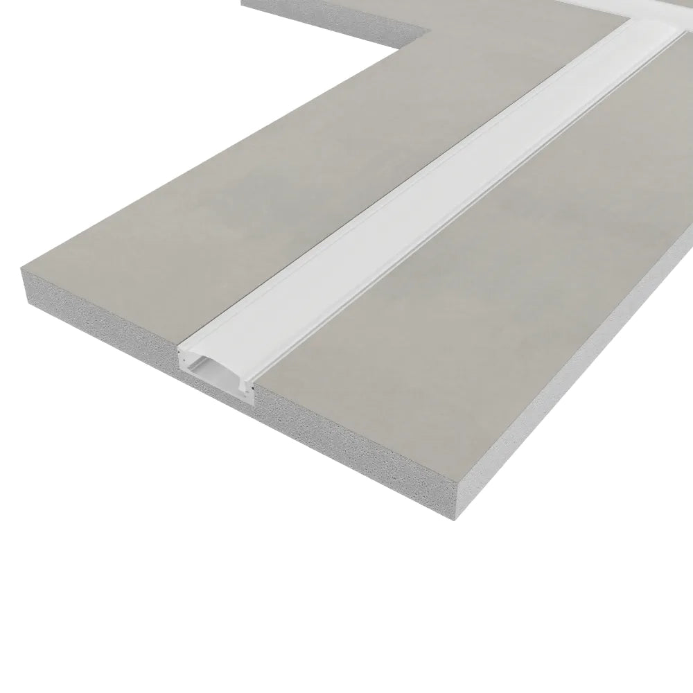 Cartongesso con profilo in alluminio integrato "T"