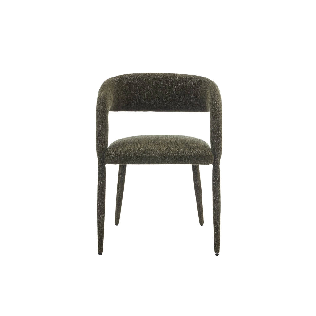 Set 2 poltrone contemporanee in tessuto, verde kaki