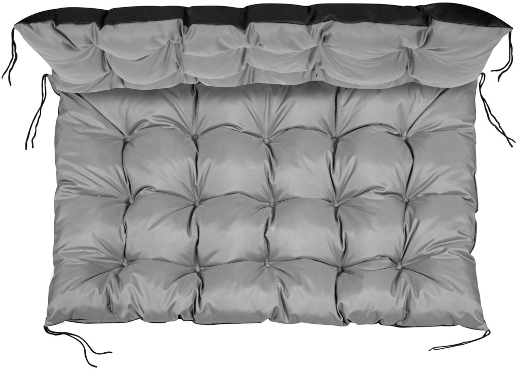 AIO FACTORY Cuscino da giardino impermeabile grigio 120x80 cm per panca in pallet