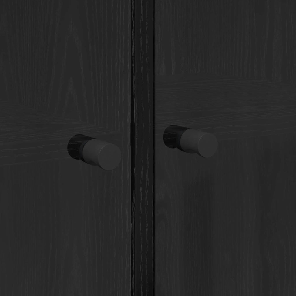 Credenza 2 pcs Rovere Nero 68 x 37 x 142 cm Legno multistrato