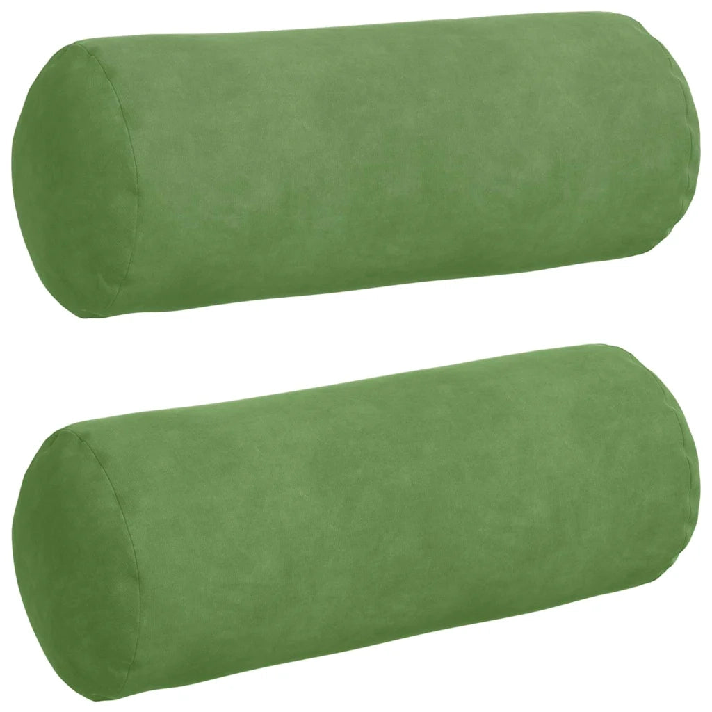 Cuscini a rullo 2 pcs Verde chiaro Ø 15 x 40 cm