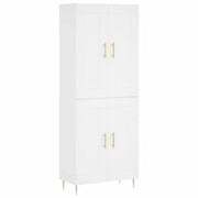 Credenza | Madia | Buffet da pranzo | Armadio da pranzo Bianca 69,5x34x180 cm in Legno Multistrato