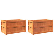 Fioriera aiuola rialzata fioriera aiuola giardino terrazza set da 2 cerata legno massello di pino marrone 02_0039060
